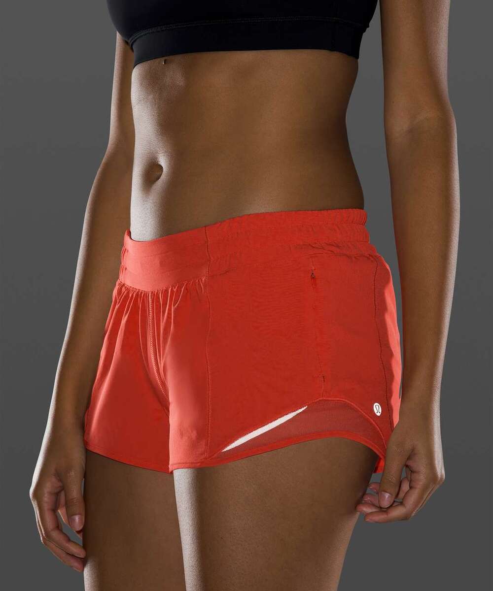 Lululemon Hotty Hot Low Rise Lined Short 2.5” Inseam Red size 10 W7AUSR
